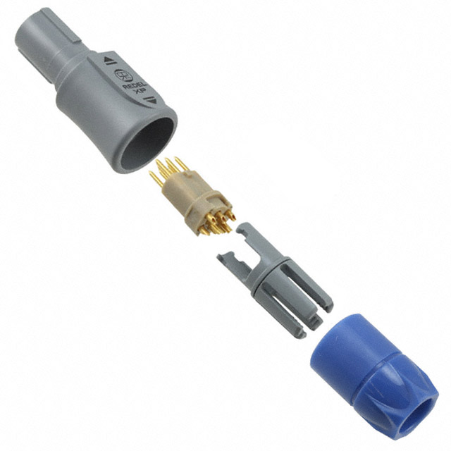 【XAN.M08.GLA.6A】CONN PLUG MALE 8P GOLD SLDR CUP
